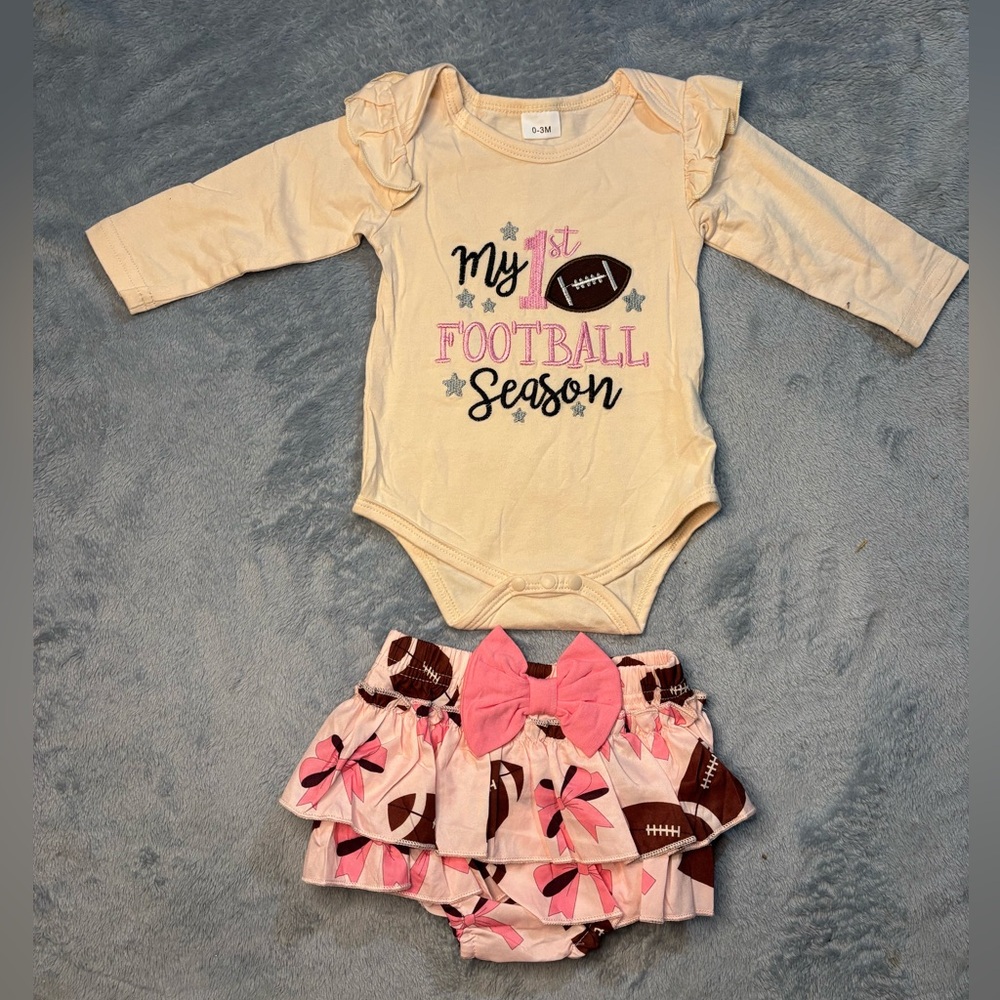 My 1st Football Season Two Piece Outfit Baby size 0-3 months